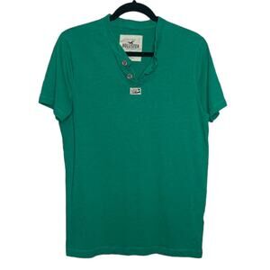 Hollister Green Short Sleeves T-Shirt Size M